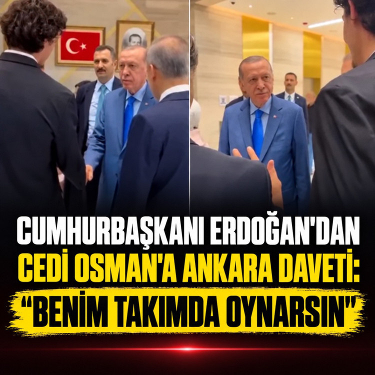 Cumhurbaşkanı Erdoğan'dan Cedi Osman'a davet: Benim takımda oynarsın