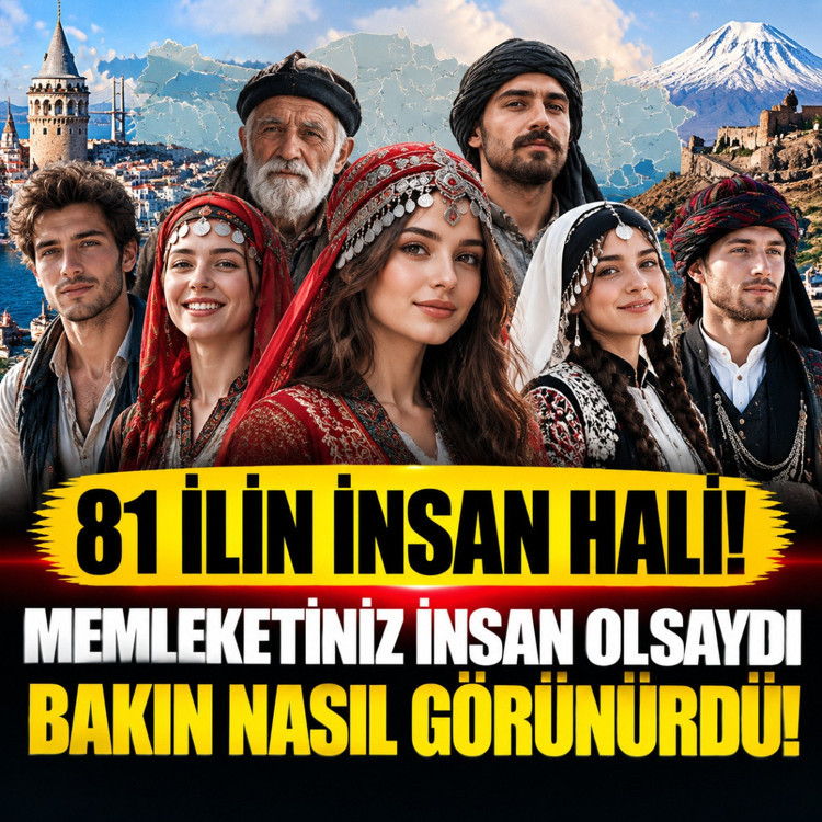 81 ilin insan hali! Memleketiniz insan olsaydı bakın nasıl görünürdü