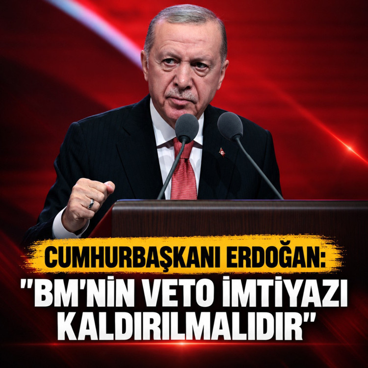 Cumhurbaşkanı Erdoğan: BM'nin veto imtiyazı kaldırılmalıdır