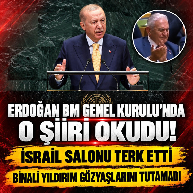 Cumhurbaşkanı Erdoğan BM kürsüsünde Sezai Karakoç’un şiirini okudu