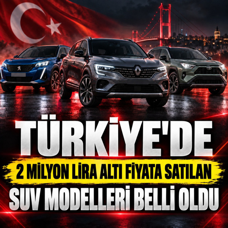 Türkiye'de 2 milyon lira altı fiyata satılan SUV modelleri belli oldu