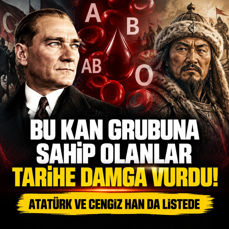 Bu kan grubuna sahip olanlar tarihe damga vurdu! Atatürk ve Cengiz Han da listede