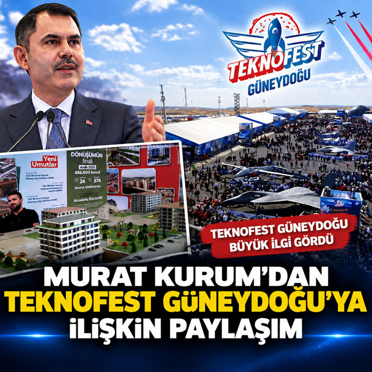 Murat Kurum'dan TEKNOFEST Güneydoğu'ya ilişkin paylaşım