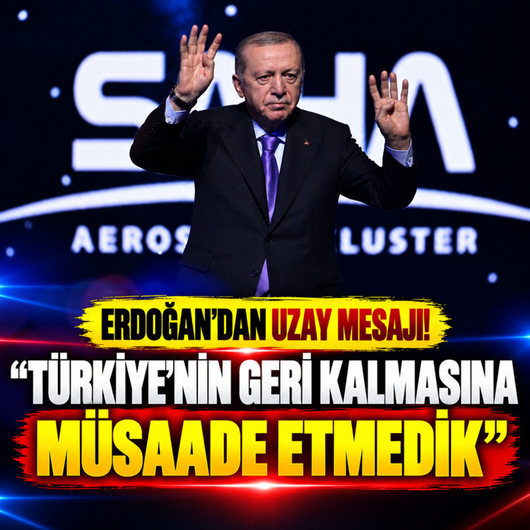 Cumhurbaşkanı Erdoğan: Türkiye'nin uzay yarışında geri kalmasına asla müsaade etmedik