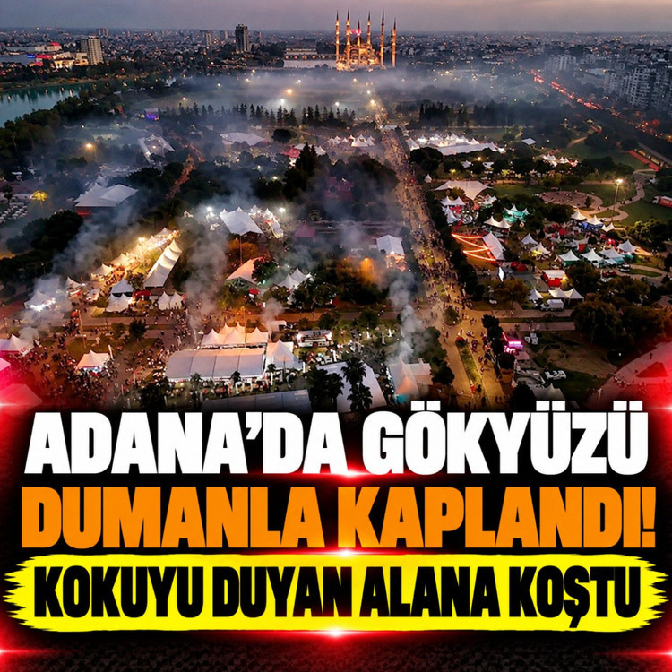 Adana'da gökyüzü dumanla kaplandı! Kokuyu duyan alana koştu