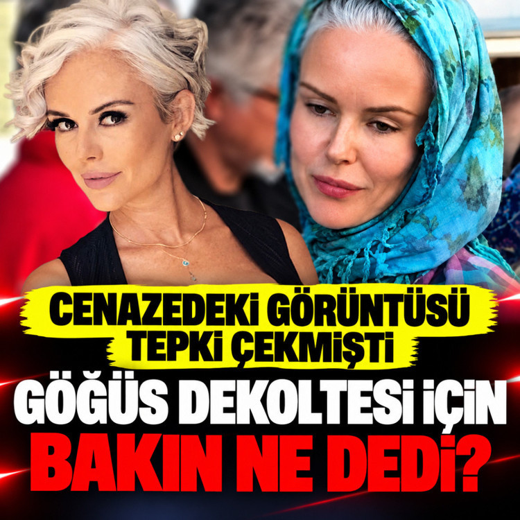 Cenazedeki göğüs dekolteli görüntüsü tepki çekti! İpek Tanrıyar kendini böyle savundu