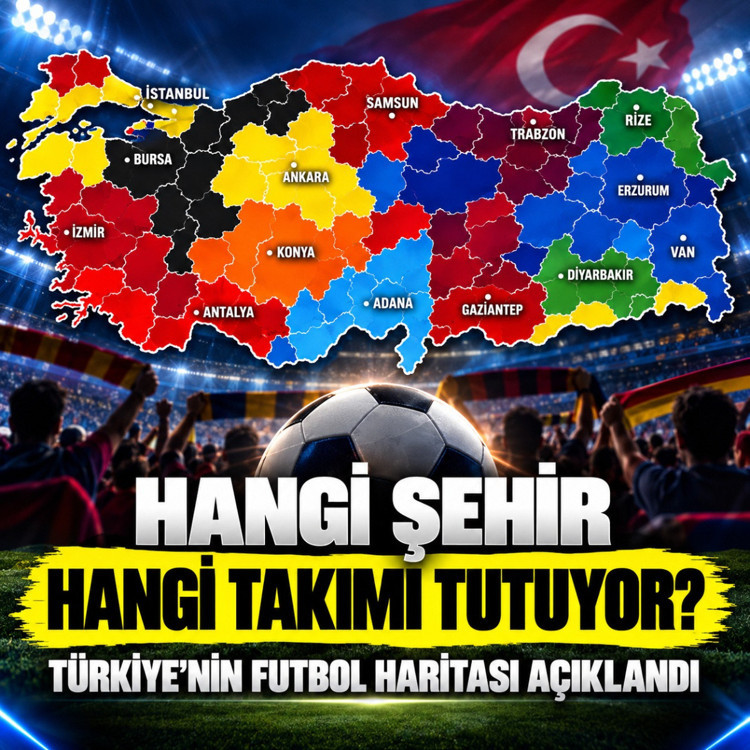 Hangi şehir hangi takımı tutuyor? Türkiye’nin futbol haritası açıklandı