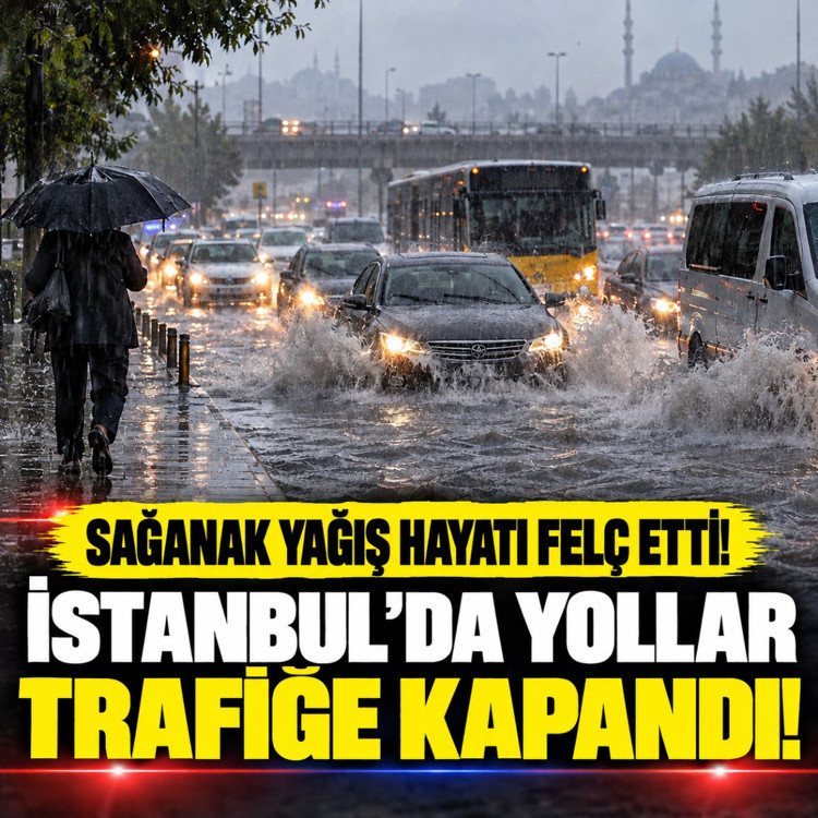 İstanbul'da yollar kapandı! Sağanak yağışın bilançosu ağır oldu: 1277 su baskını, 15 heyelan, 47 mahsur kalma