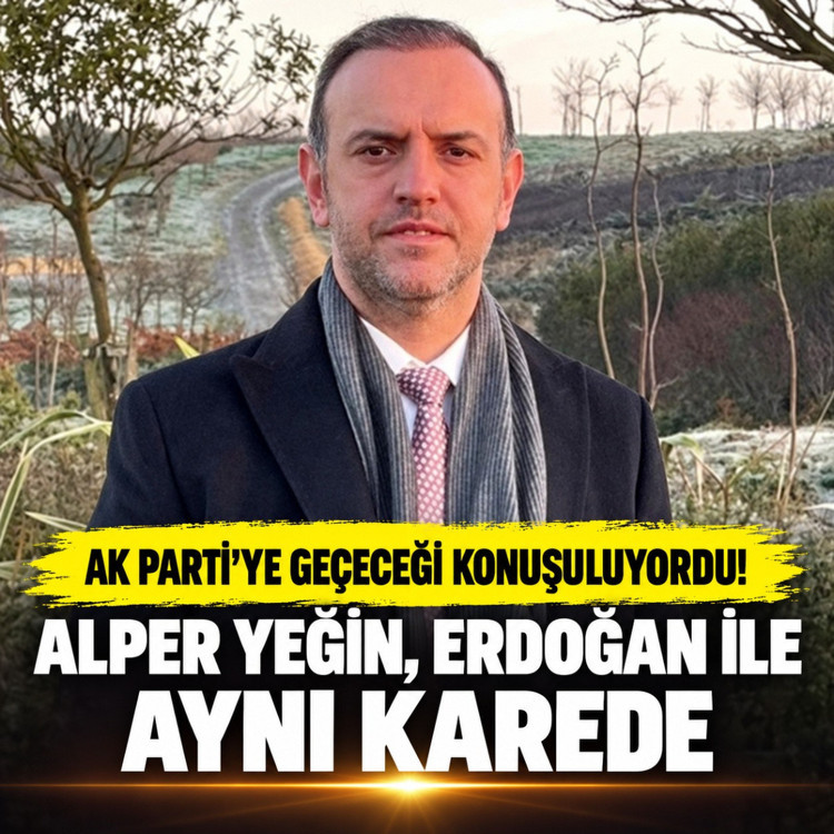 AK Parti'ye geçeceği konuşulan Alper Yeğin, Cumhurbaşkanı Erdoğan ile aynı karede