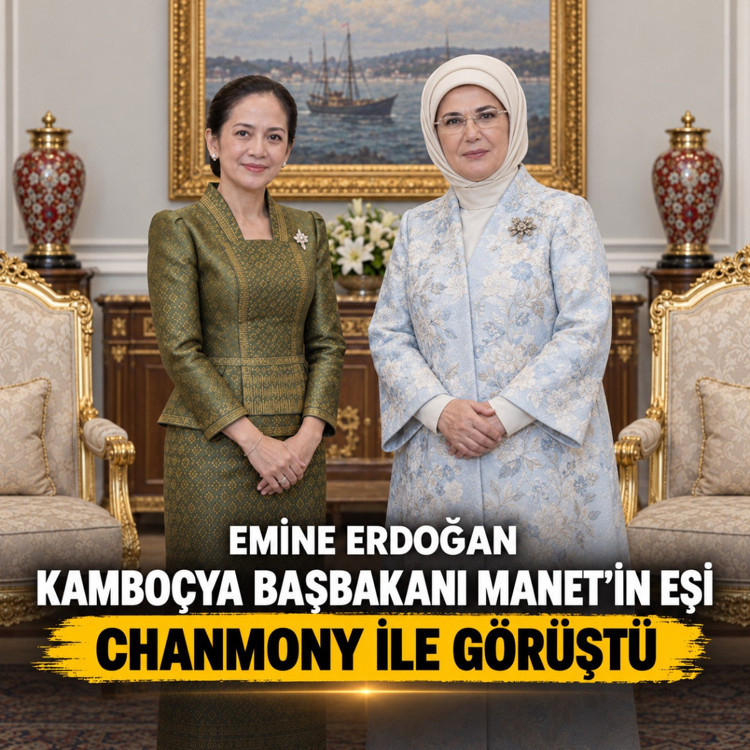 Emine Erdoğan, Pich Chanmony ile İstanbul'da buluştu