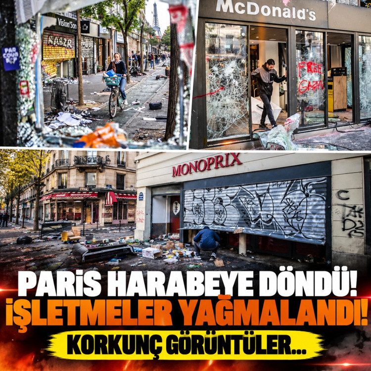 Fransa sokakları karıştı! Mağazalar yağmalandı