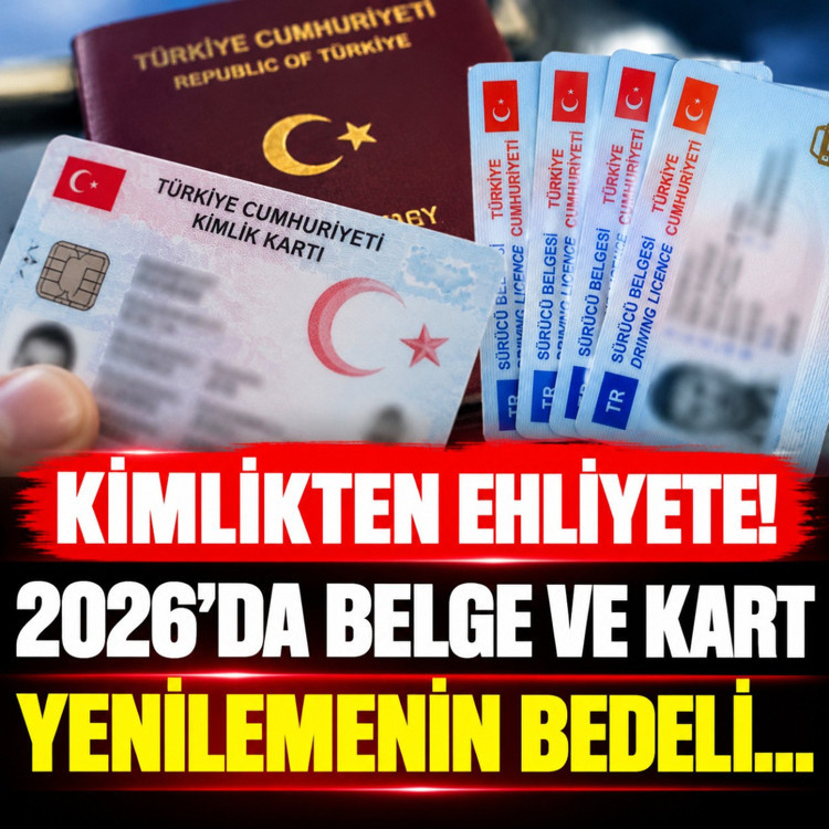 Kimlikten ehliyete 2026’da belge ve kart yenilemenin bedeli...