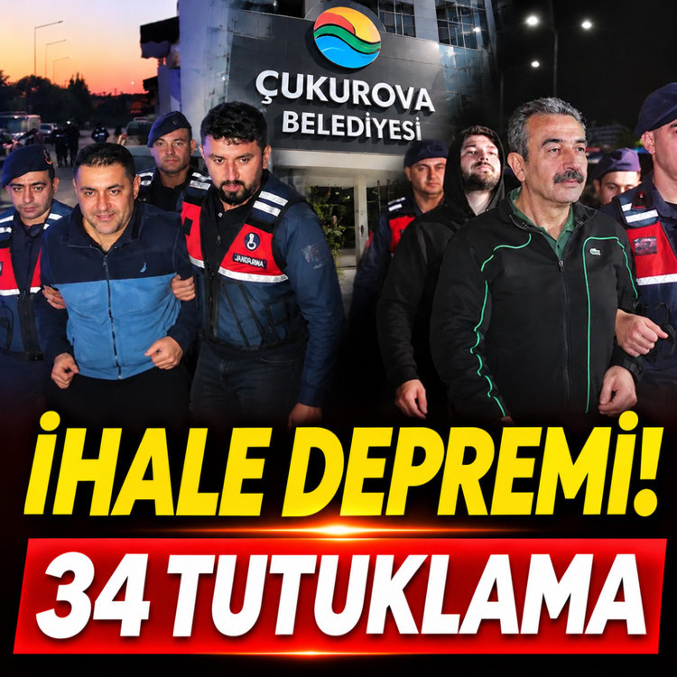 Çukurova Belediyesi’nde ihale depremi! 34 tutuklama