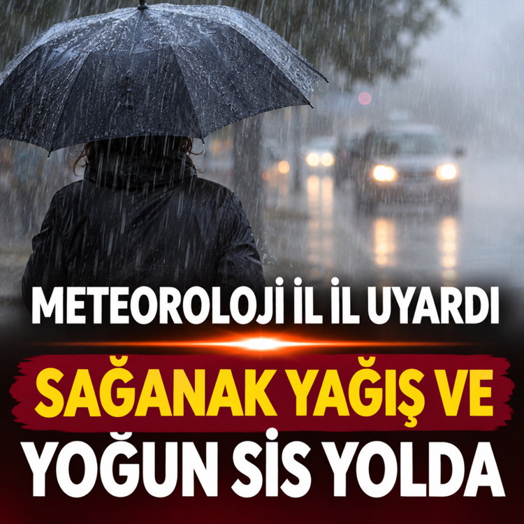 Meteoroloji il il uyardı: Sağanak yağış ve yoğun sis yolda