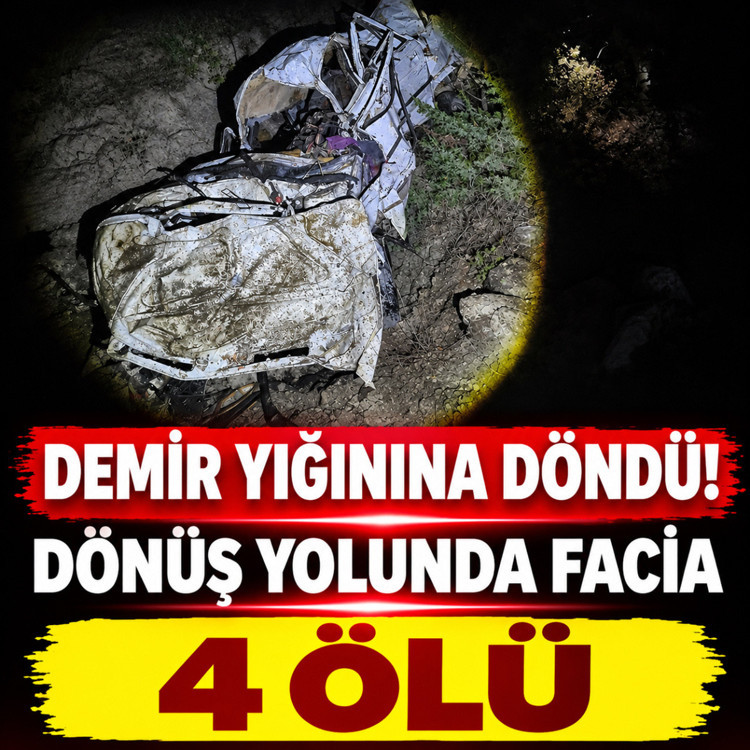 Otomobil uçuruma yuvarlandı! 4 kişi hayatını kaybetti