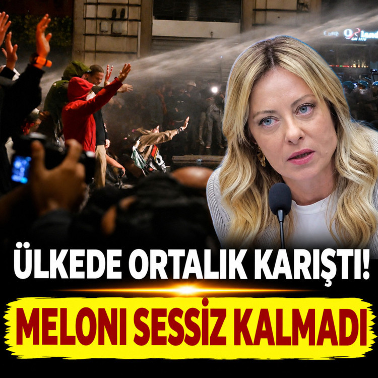 Roma'da protestoculara sert müdahale! Coplarla vurdular, Meloni sessiz kalmadı