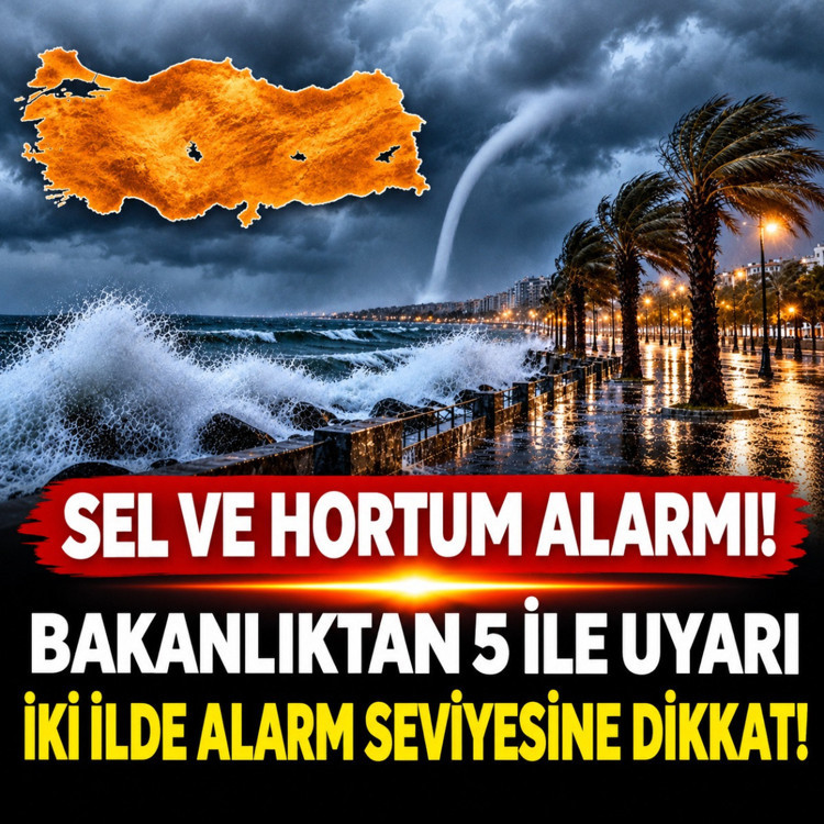 Sel ve hortum alarmı! Bakanlıktan 5 ile uyarı, iki ilde alarm seviyesine dikkat!