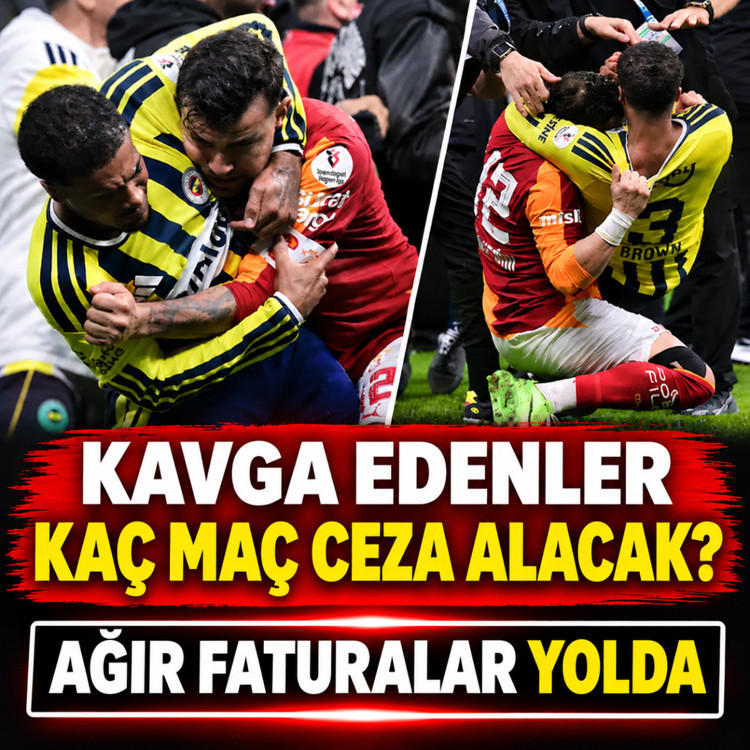 Derbide kavga eden futbolcular kaç maç ceza alacak? Ağır faturalar yolda