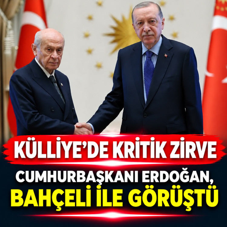 Kritik zirve! Cumhurbaşkanı Erdoğan, MHP Genel Başkanı Bahçeli'yi kabul etti