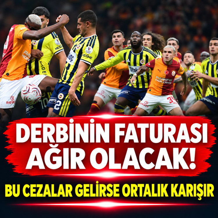 Galatasaray-Fenerbahçe derbisinde kartlar havada uçuştu! Kimler sarı kimler kırmızı kart gördü?