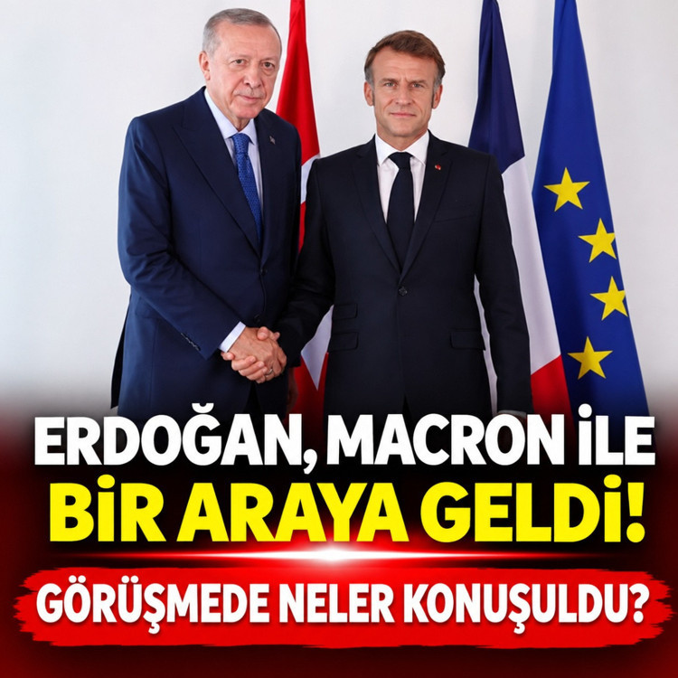Cumhurbaşkanı Erdoğan, Macron ile görüştü! Türkiye'ye davet etti