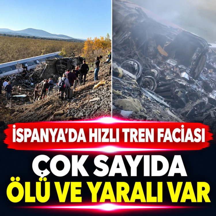 İspanya'da hızlı tren kazası faciası iki tren çarpıştı çok sayıda ölü var