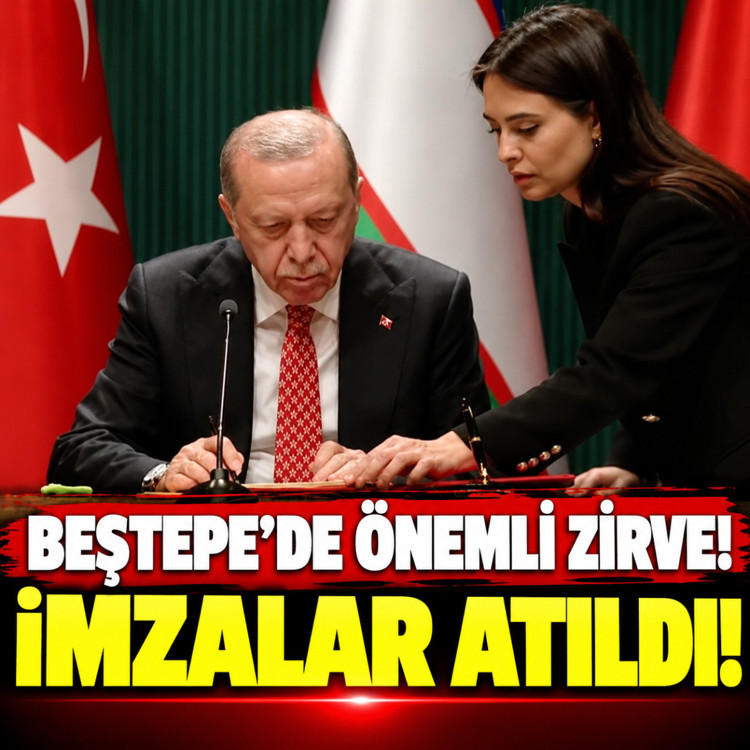 Cumhurbaşkanı Erdoğan, Mirziyoyev ile görüştü! Türkiye ile Özbekistan arasında anlaşmalar imzalandı