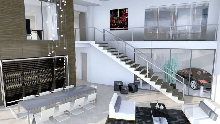 Sosyetik çiftin yeni evine bakın  31.kata arabayla çıkacak - Resim: 2