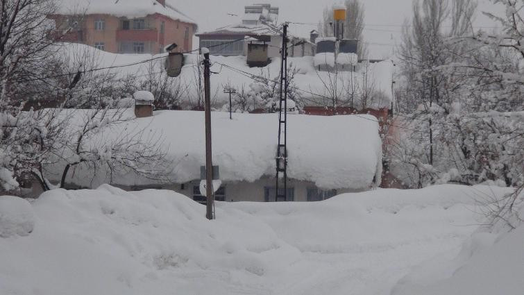 Bitlis'te yoğun kar 210 köy yolu kapandı - Resim: 1