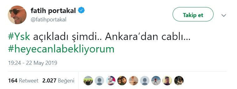 YSK'nın İstanbul seçimlerine iptal kararına ünlülerden tepki yağıyor Fatih Portakal'ın tweetini bakın - Resim: 3