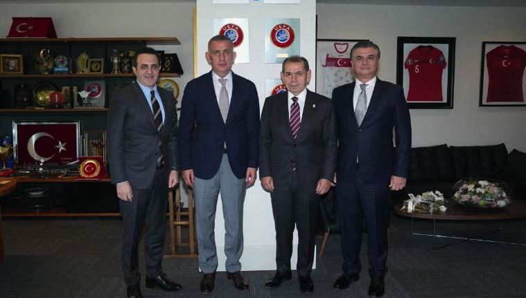 Galatasaray Başkanı Özbek'ten TFF Başkanı Hacıosmanoğlu'na ziyaret - Resim: 0