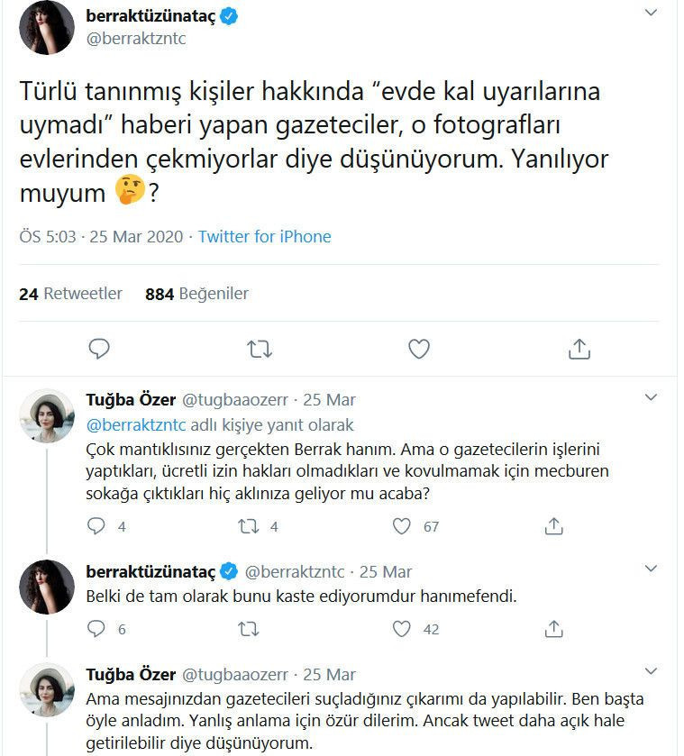Berrak Tüzünataç ile gazeteci 'Evde kal' kavgasına tutuştular! - Resim: 4