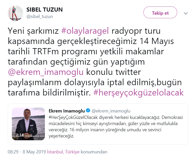 İmamoğlu'na destek veren Sibel Tüzün'ün TRT FM'deki programı iptal edildi - Resim: 3