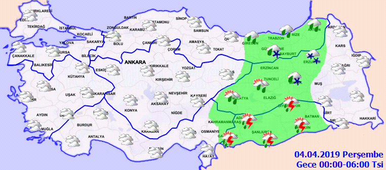 Meteorolojiden yağış uyarısı! (4 Nisan Perşembe) - Resim: 1