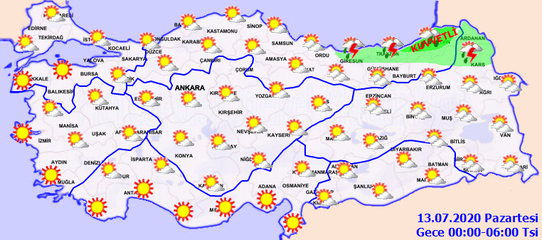 Meteorolojiden bazı iller için sağanak uyarısı - Resim: 1