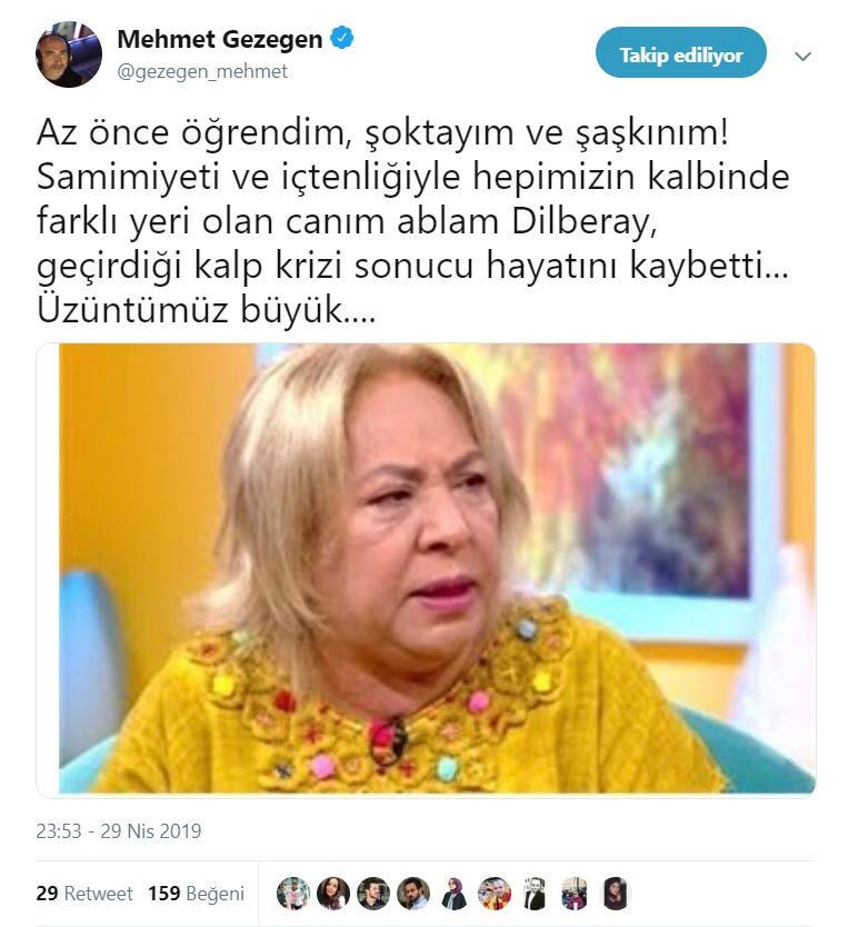 Ünlülerden Dilber Ay mesajları - Resim: 3