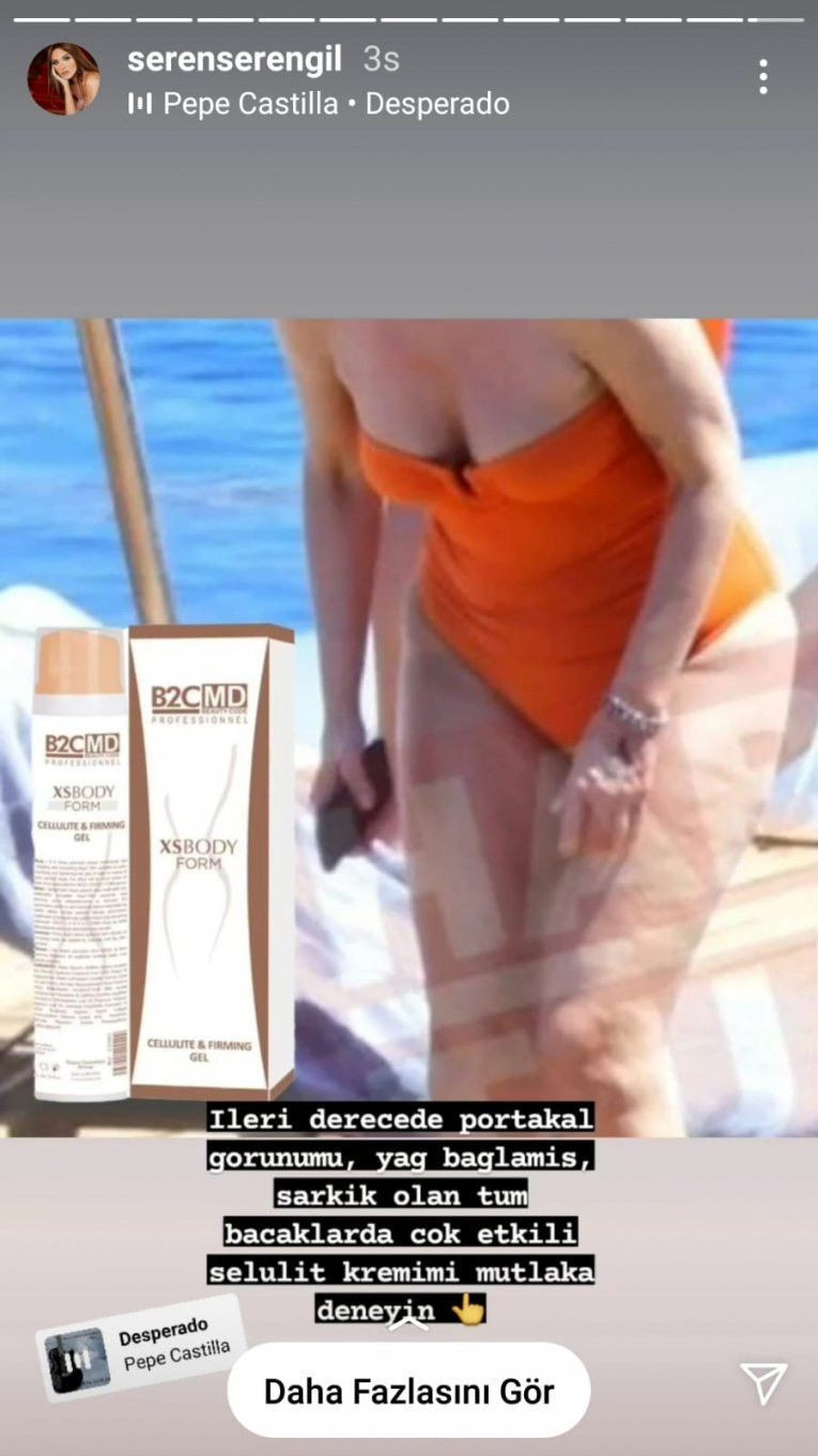 Seren Serengil selülit kremi reklamında Gülben Ergen'in fotoğrafını kullandı! - Resim: 2