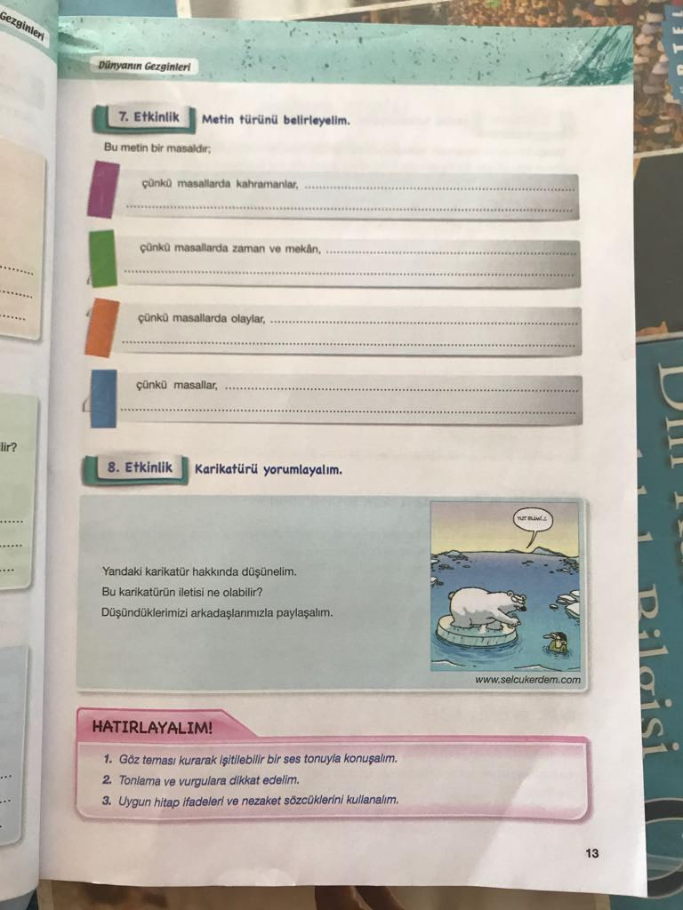 6. sınıf Türkçe kitabında kutup ayısından uygunsuz hareket! - Resim: 2