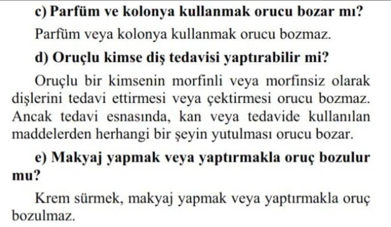 Kolonya orucu bozar mı diyanet fetvası bakın ne diyor! - Resim: 4