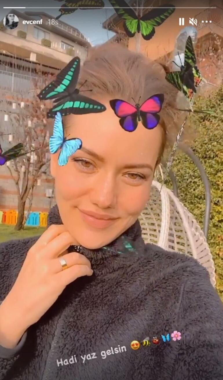 Fahriye Evcen bahçesinde poz verdi! 'Hadi yaz gelsin' - Resim: 2