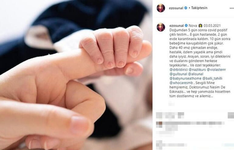 Doğumdan sonra koronavirüse yakalanan Ezo Sunal'dan haber var! - Resim: 2