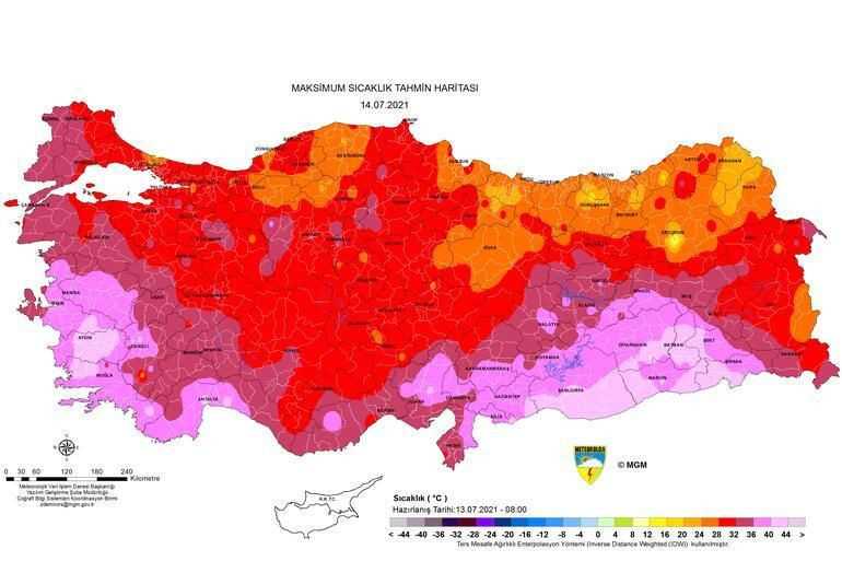 Meteorolojiden son uyarı: Kavrulacağız! Gün gün sıcaklık haritası yayınlandı mor bölgeler çok dikkat - Resim: 4