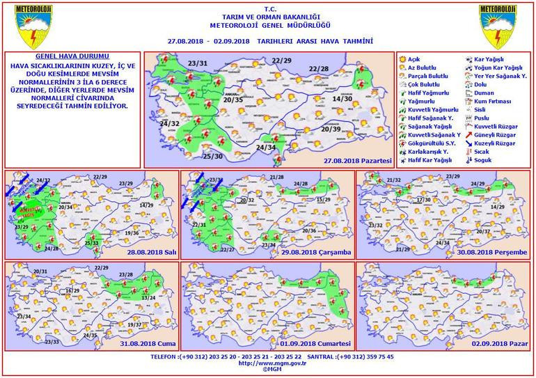 27 Ağustos hava durumu raporu Meteroloji'den 14 ile uyarı - Resim: 2