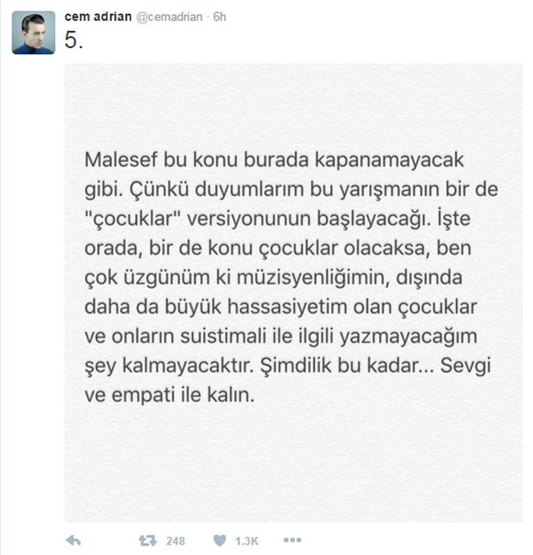 Cem Adrian'ın 'O Ses Türkiye' tepkisi devam ediyor - Resim: 3