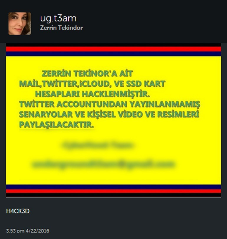 Oyuncu Zerrin Tekindor'a hacker şoku! - Resim: 4