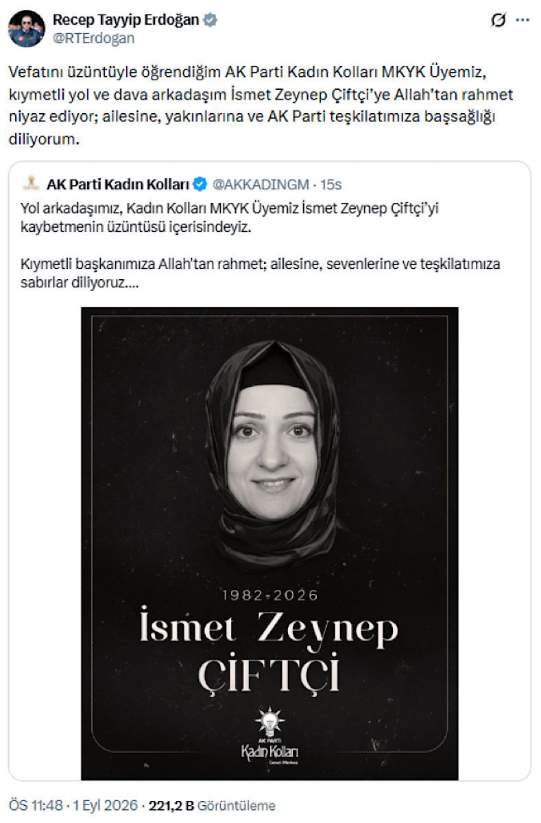 AK Parti’yi yasa boğan ölüm! Erdoğan’dan taziye mesajı - Resim: 0
