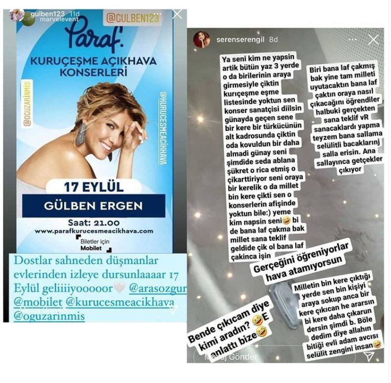 Seren Serengil'den Gülben Ergen'e ağır mesaj: Evli adam avcısı, selülitlerini salla da... - Resim: 2