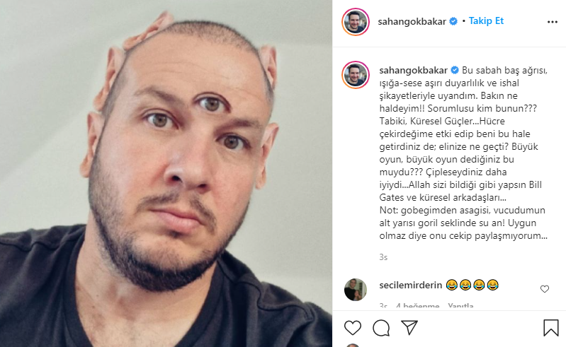 Covid-19 aşısı 3 kulaklı 5 gözlü yaratık yapıyor! Şahan Gökbakar'dan tiye alan paylaşım - Resim: 4