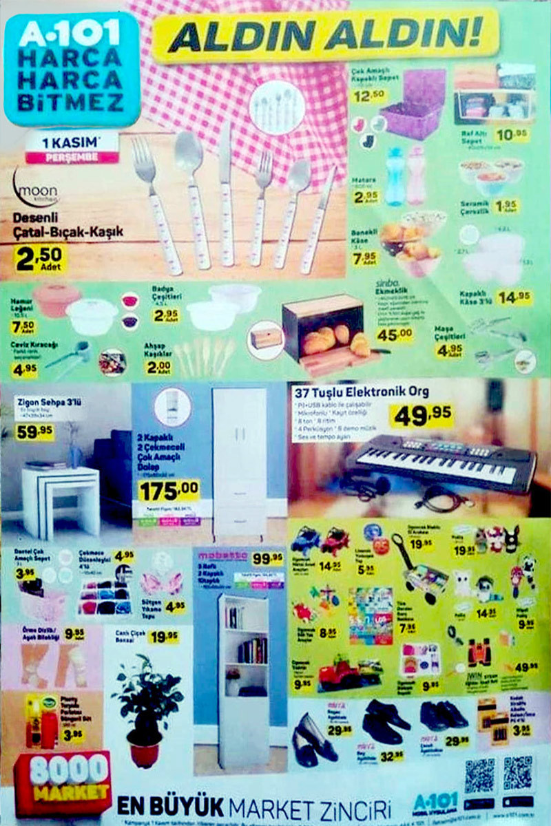 A101 1 Kasım aktüel 2018 katalog yeni ürünler - Resim: 1