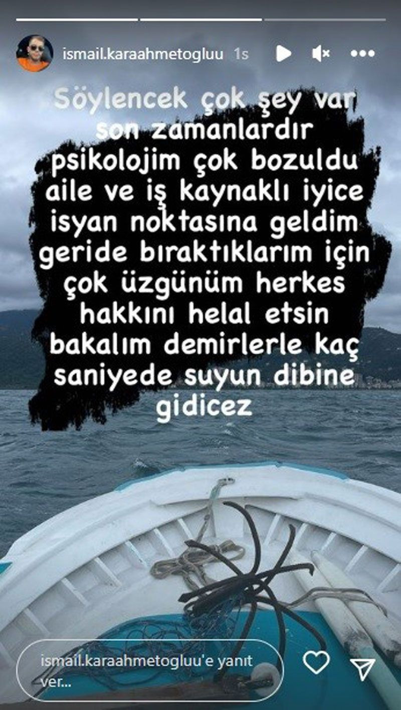 Ayağına bağladığı çapa denize atlayıp intihar etti son anlarını sosyal medyada paylaştı - Resim: 1